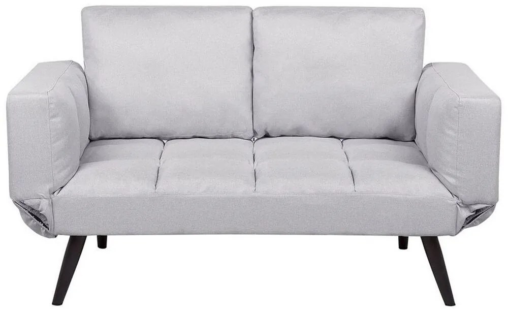 Sofá-cama em tecido cinzento claro BREKKE Beliani