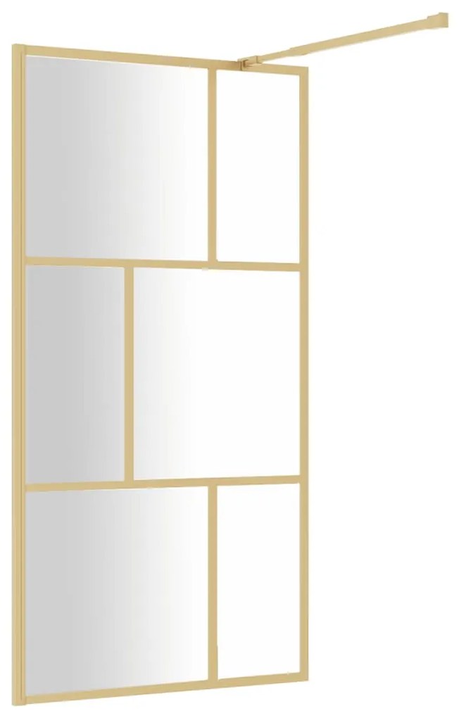 Divisória de chuveiro 100x195 cm vidro transparente ESG dourado