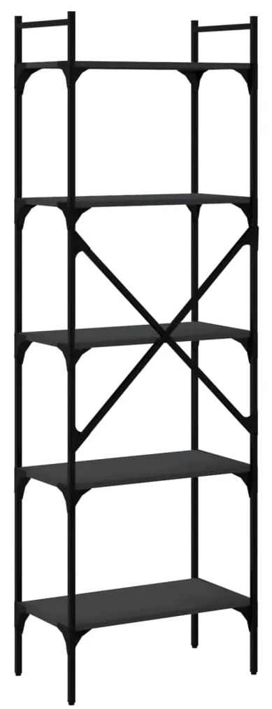 Estante c/ 5 prateleiras 56x31,5x174 cm derivados madeira preto