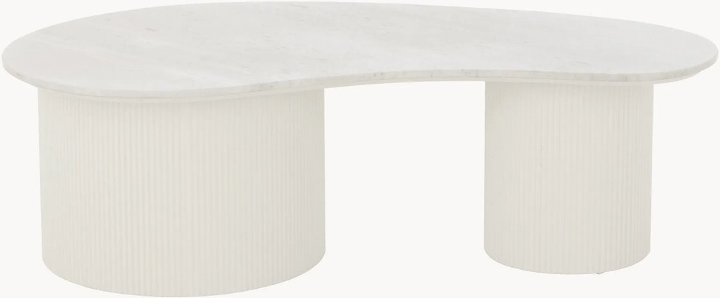 Mesa de centro orgânica com tampo em mármore Constance