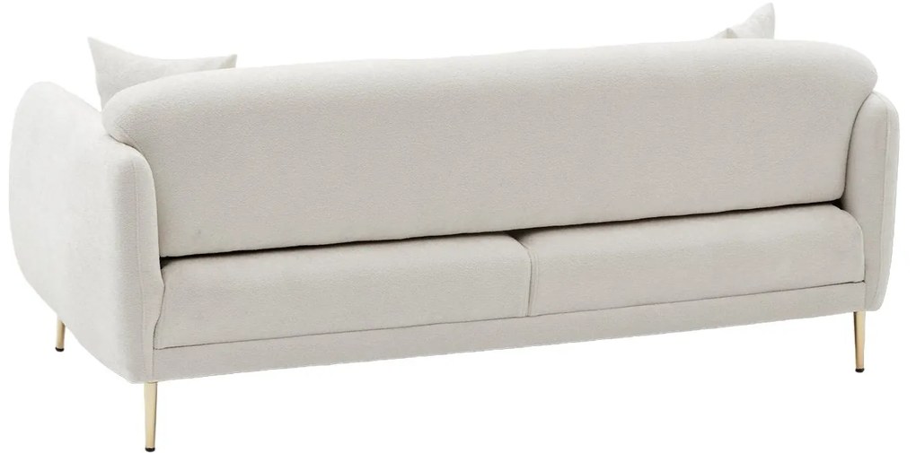 Sofá-Cama 3 Lugares Simena – Creme Dourado – 210 cm x 80 cm x 95 cm