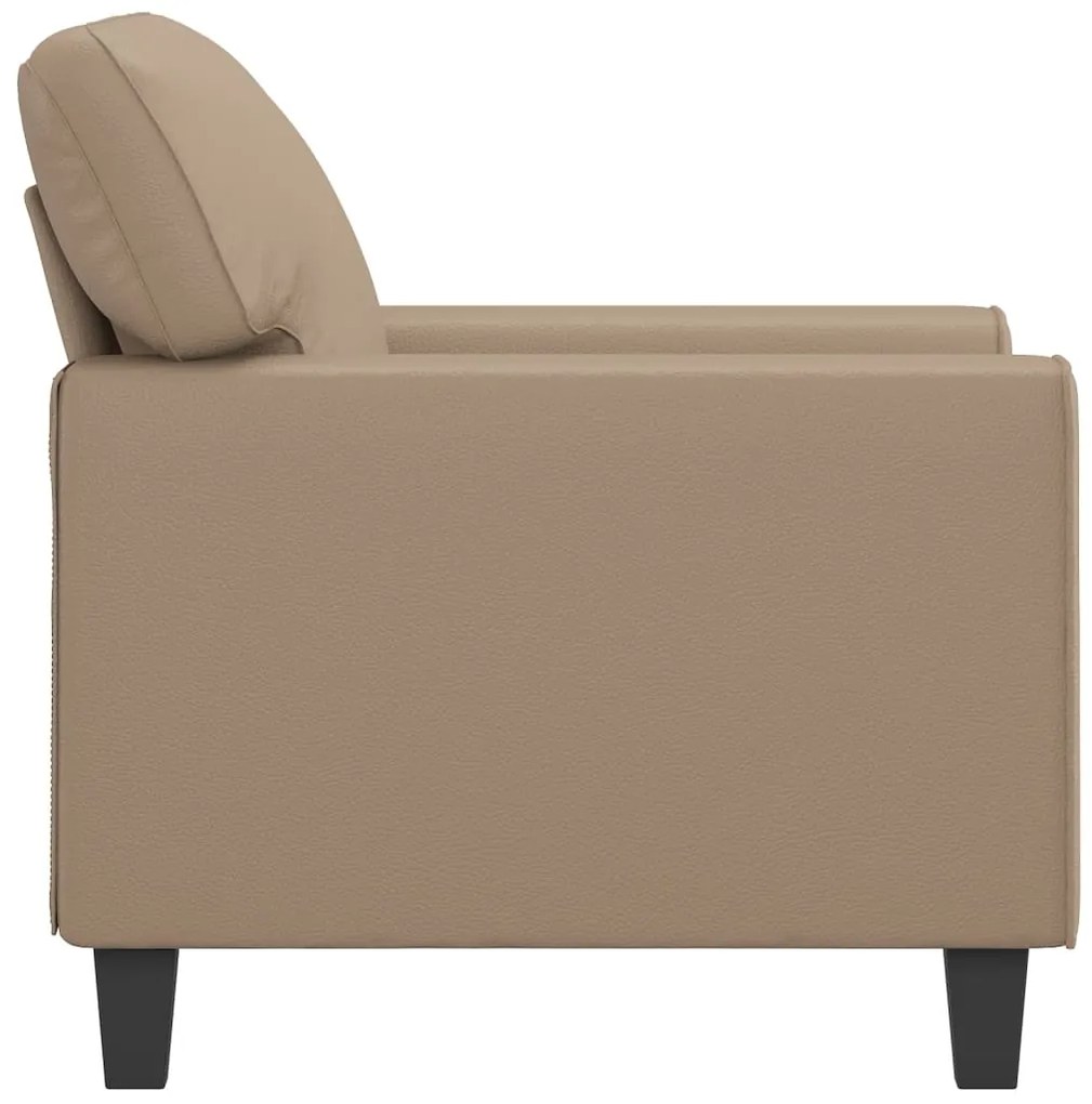 Poltrona 60 cm couro artificial cappuccino