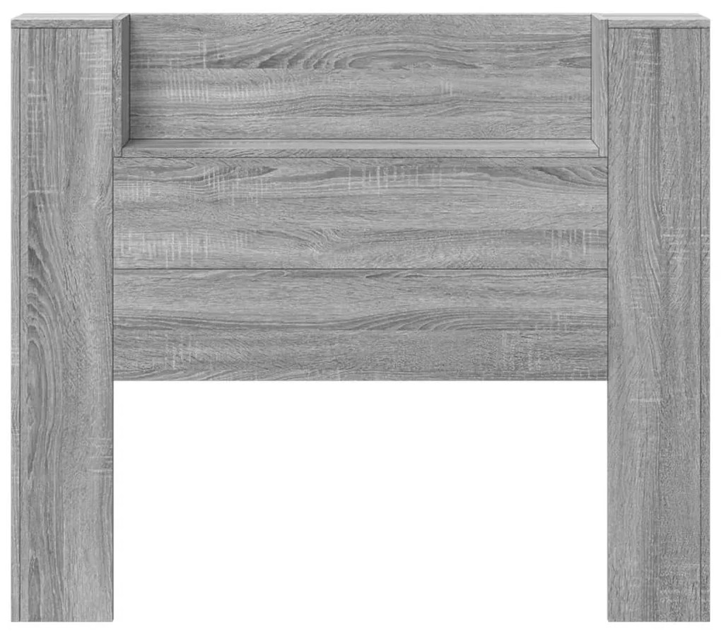 Armário de cabeceira c/ luzes LED 120x16,5x103,5cm cinza sonoma