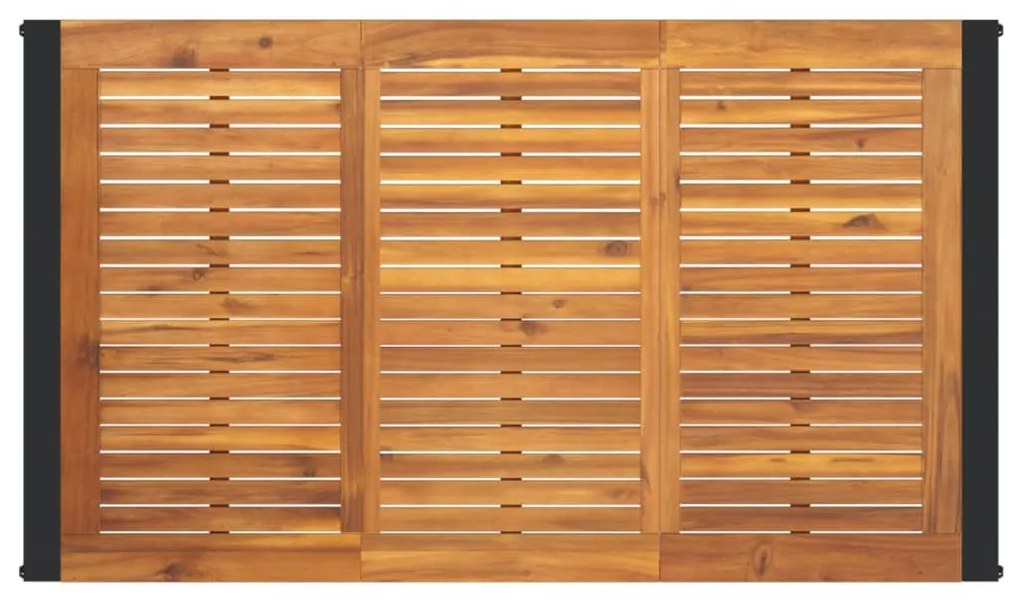 Mesa jardim c/ pernas em forma de U 140x80x75 cm acácia maciça