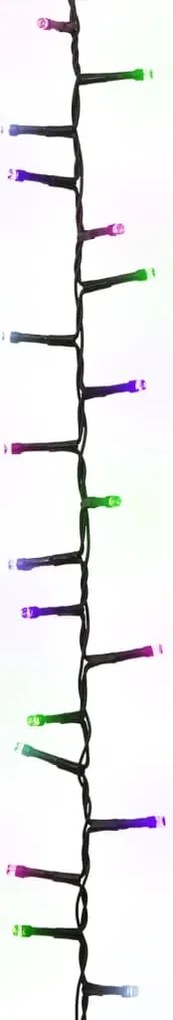 Cordão de luzes compacto 400 luzes LED 13 m PVC pastel multicor