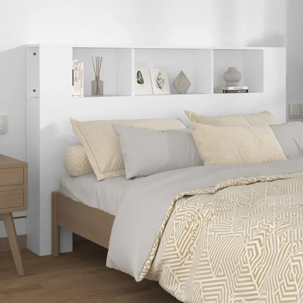 811934 vidaXL Armário de cabeceira 160x18,5x104,5 cm branco
