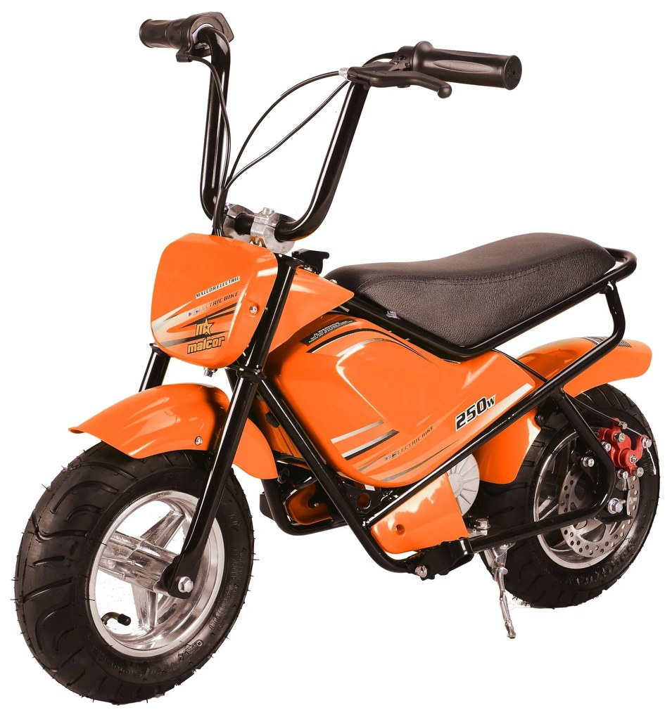 MINIMOTO INFANTIL ELÉTRICO MTR MALCOR 250W LARANJA