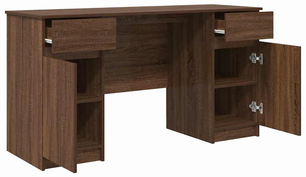 Mesa vidaXL Castanho Carvalho 140x49x76 cm em Madeira Estruturada