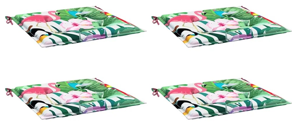 Almofadões p/ cadeira 4pcs 40x40x4 cm tecido multicor