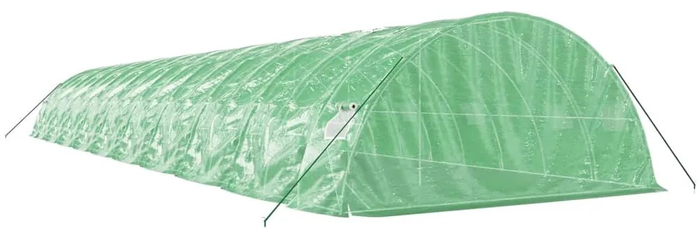 Estufa com estrutura de aço 100 m² 20x5x2,3 m verde