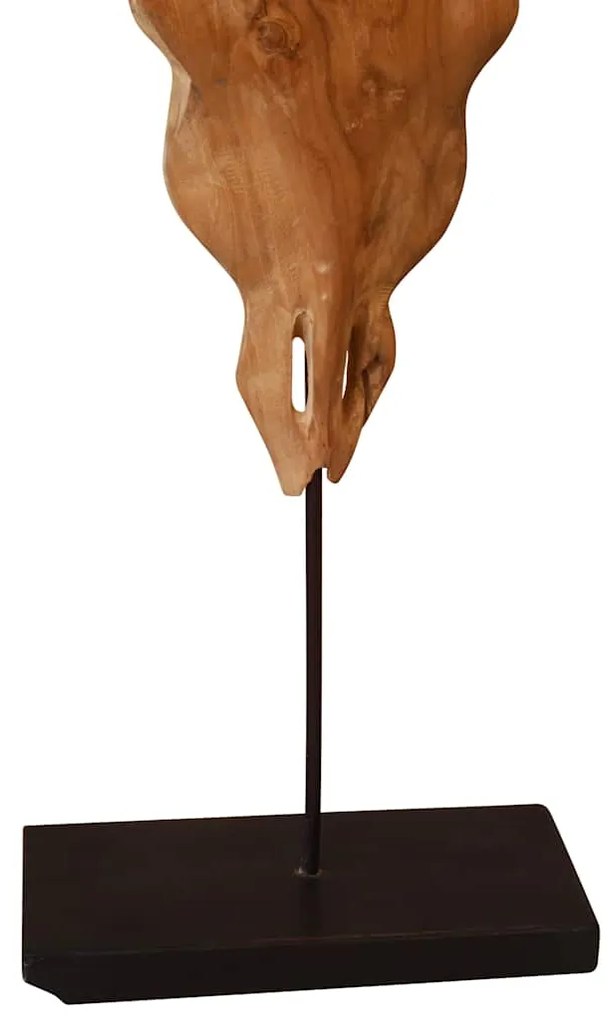 Touro Crânio Escultura Teca 66x15x88 cm