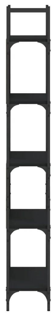 Estante 5 prateleiras 60,5x24x166,5 cm derivados madeira preto