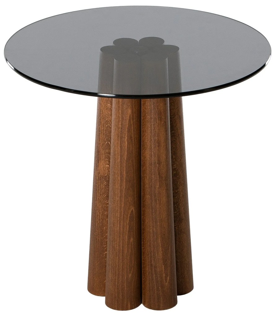 Mesa de Centro Thales – Nogueira e Cinzento Escuro – 50x50x50 cm