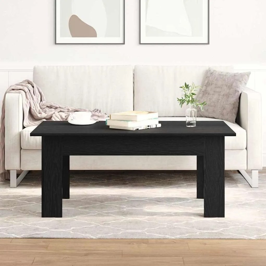 vidaXL Mesa de centro Carvalho preto 100 x 60 x 42 cm