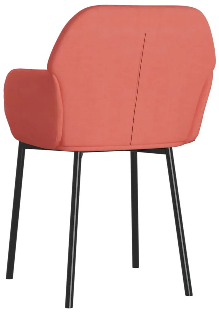 Cadeiras de jantar 2 pcs veludo rosa