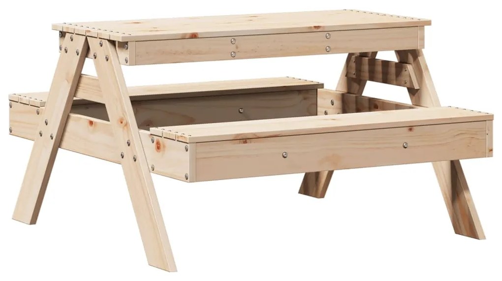 Mesa de piquenique para crianças 88x97x52 cm pinho maciço