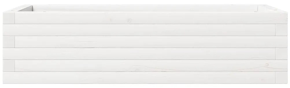 Vaso/floreira de jardim 90x40x23 cm madeira pinho maciça branco