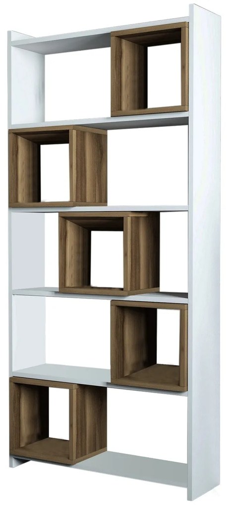 Estante Box – Branco Nogueira – 80x170x22 cm