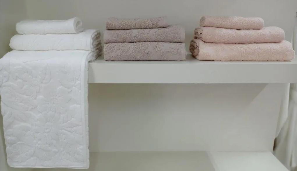 6 Toalhas de banho  jacquard - 550 gr/m2 -  100% algodão: Marfim claro