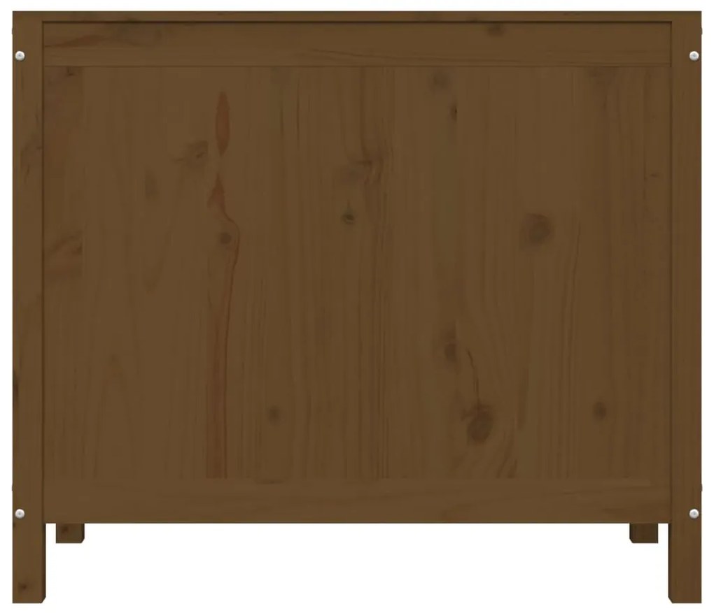 Caixa p/ roupa 88,5x44x76 cm madeira pinho maciça castanho mel