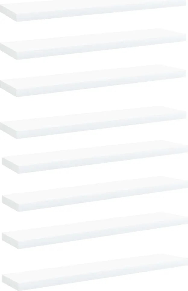 vidaXL Prateleiras para estante 8 pcs 40x10x1,5cm contraplacado branco