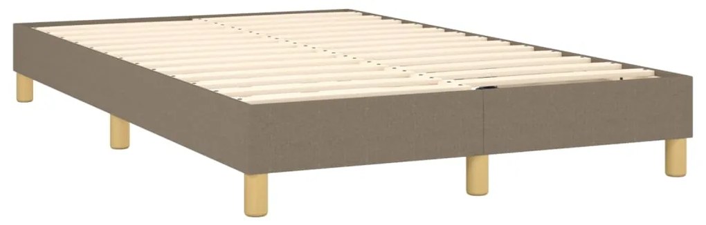 Cama box spring colchão/LED 120x200cm tecido cinza-acastanhado