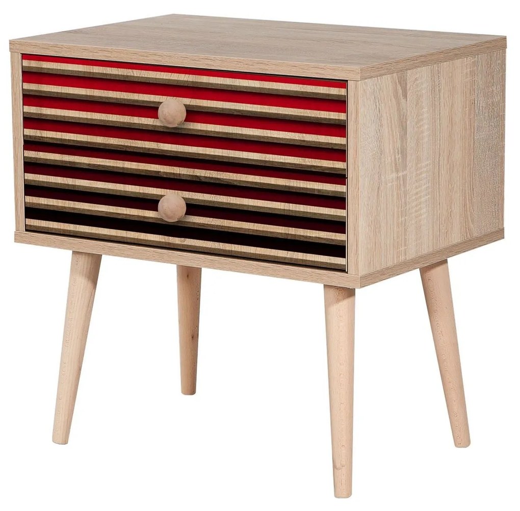 Mesa de Cabeceira Two – Carvalho Sonoma – 60 x 61 x 40 cm