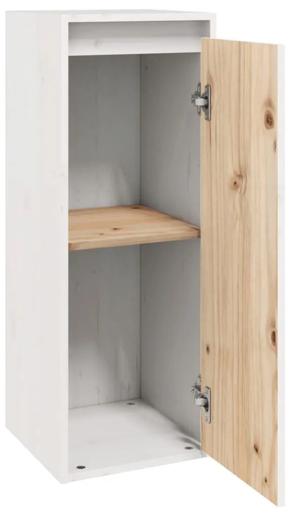 Mesas de cabeceira 2 pcs 30x30x80 cm pinho maciço branco