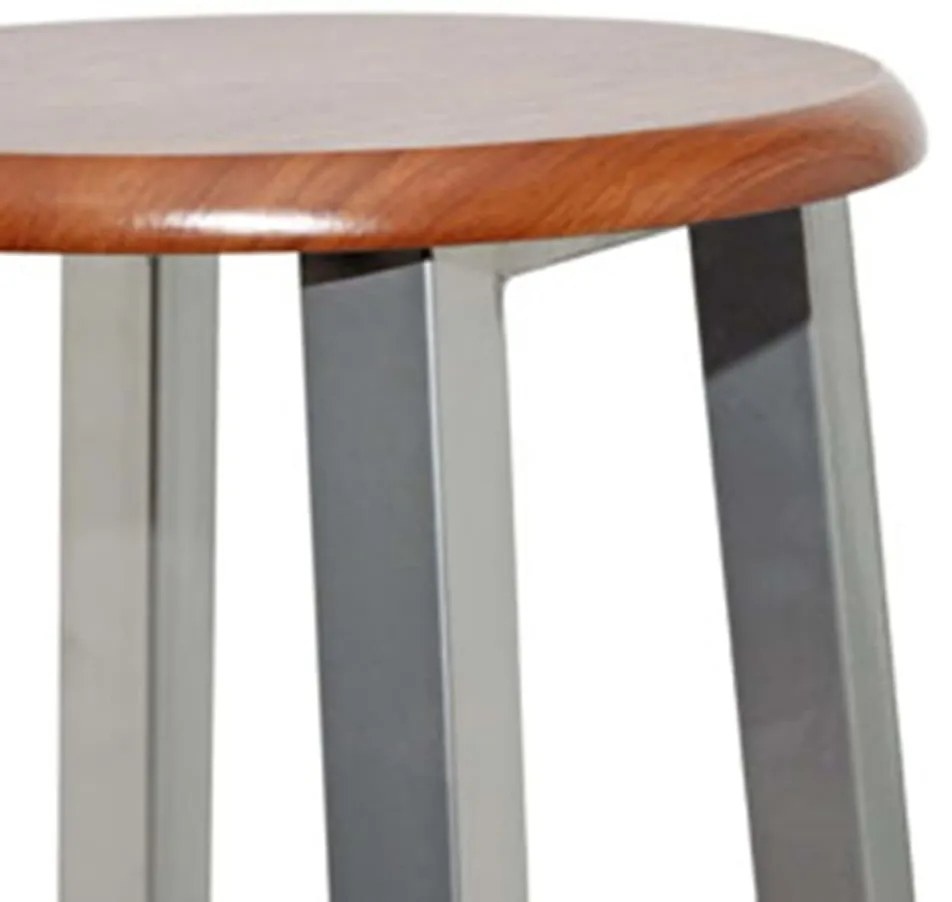 Bancos de bar 4 pcs MDF prateado e castanho