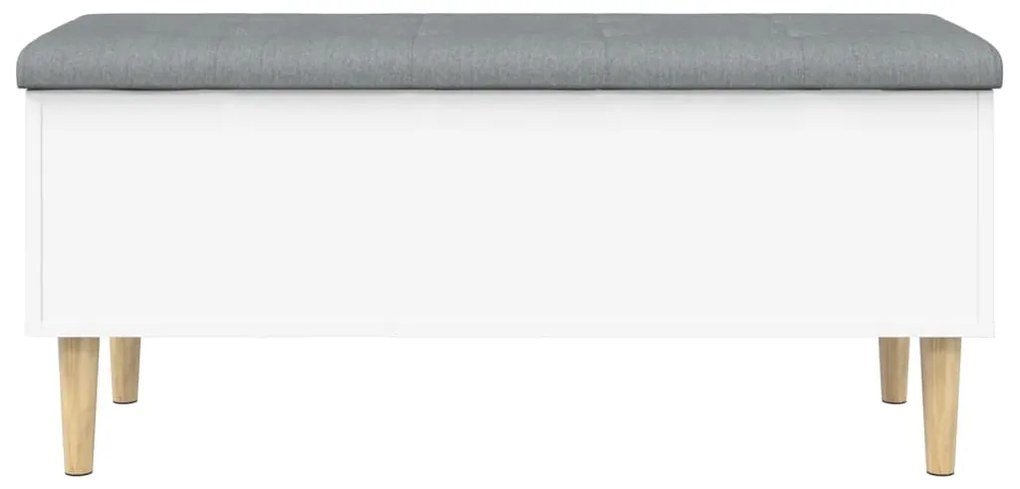 Banco de arrumação 102x42x46 cm derivados de madeira branco