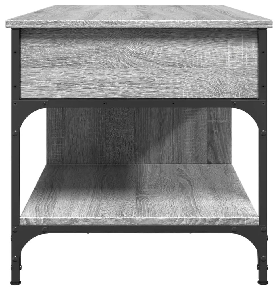 Mesa de centro 100x50x50cm deriv. madeira/metal cinzento sonoma