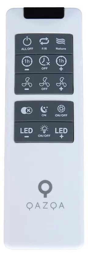 Ventilador de teto prateado com efeito estrela 59cm incl. LED regulável com controle remoto - Clima