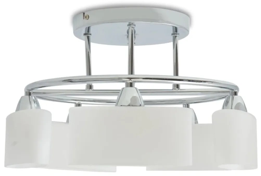 Candeeiro teto abajures de vidro elipsoides 5 lâmpadas E14 200W