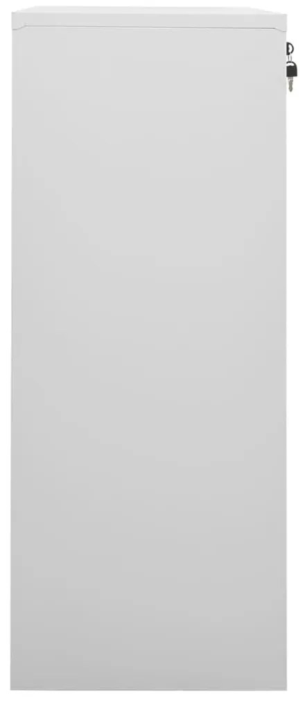 Armário de escritório 90x40x102 cm aço cinzento-claro
