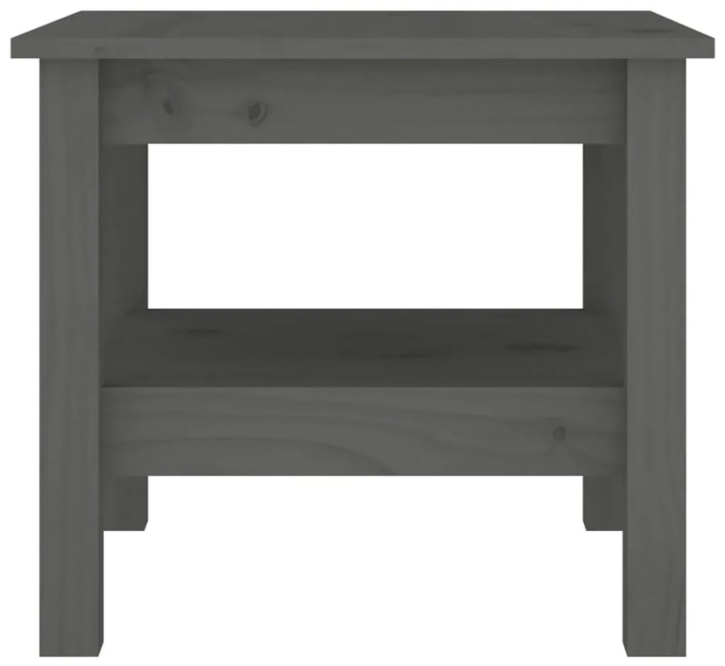 Mesa de centro 45x45x40 cm pinho maciço cinza