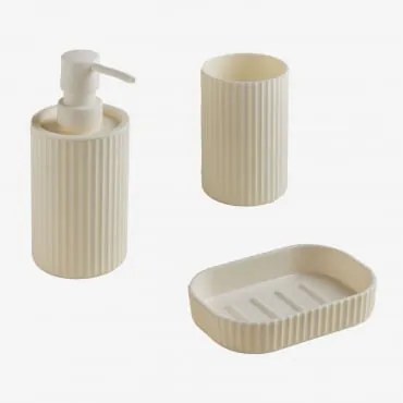 Conjunto De Banho Em Abs Ozene Gardénia Branco - Sklum