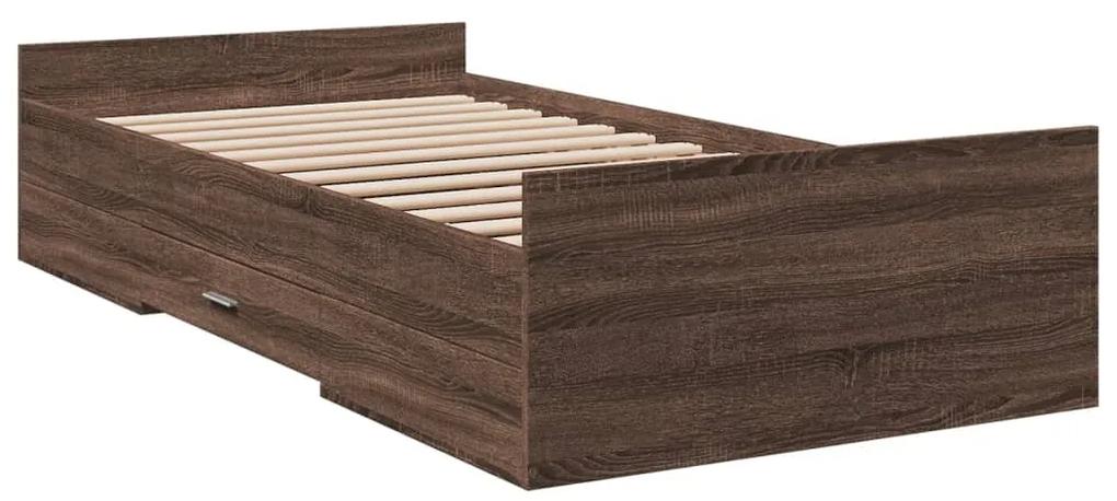 Estrutura cama c/ gavetas derivados madeira carvalho castanho