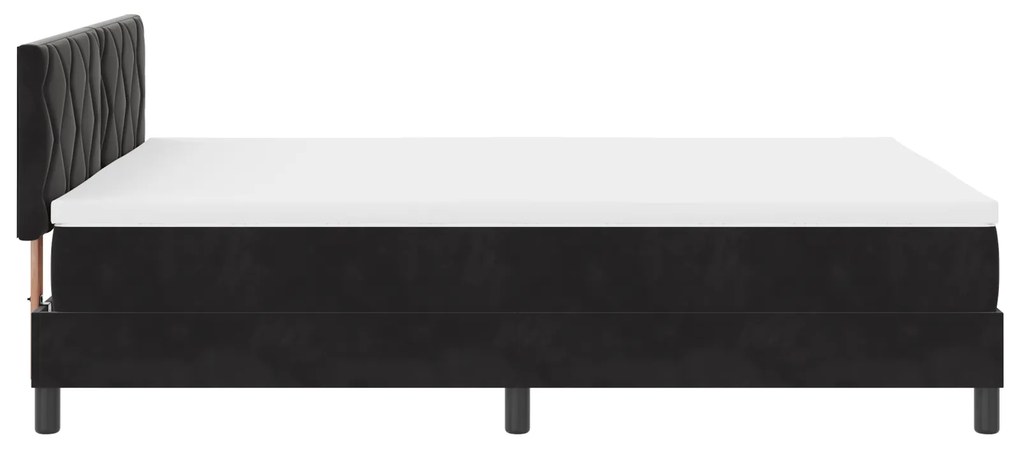 Cama Box com Colchão vidaXL Preta 140x200 cm Veludo
