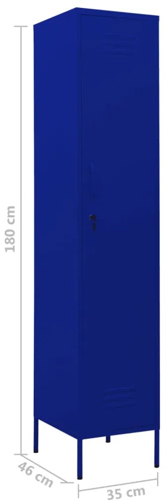 Cacifo 35x46x180 cm aço azul-marinho
