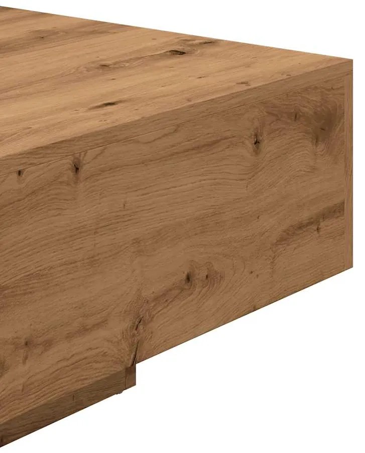Mesa de centro 85x55x31 cm deriv. madeira carvalho artisiano