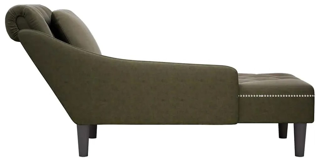 Chaise lounge c/ almofada/apoio braços direito couro artificial