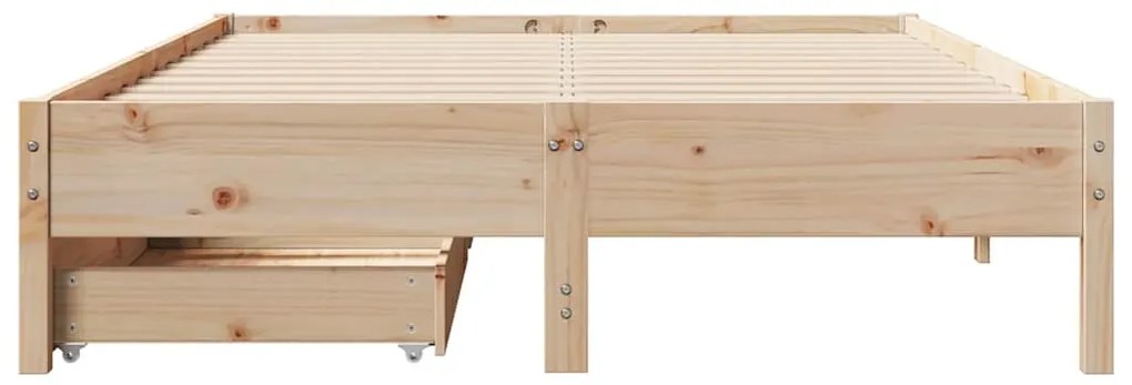Cama sem colchão 140x190 cm madeira de pinho maciça