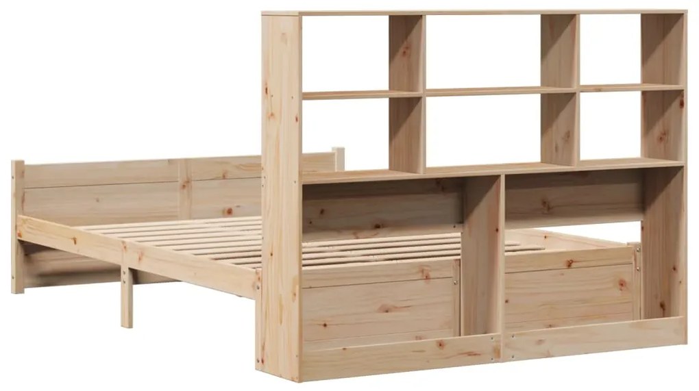 Cama com estante sem colchão 120x200 cm pinho maciço