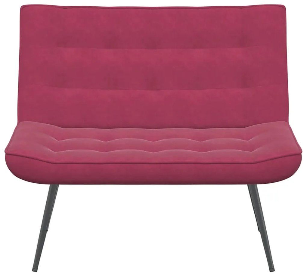Banco 110x74x84 cm veludo vermelho tinto