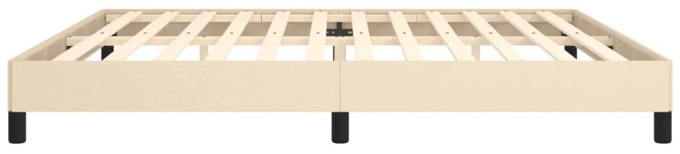 Estrutura de cama sem colchão 200x200 cm tecido cor creme