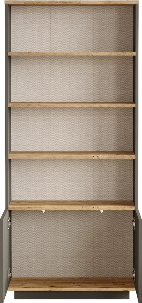 Estante "Future" - Pinho Atlântico e Cinzento - 75x168.3x26.8cm - Desi