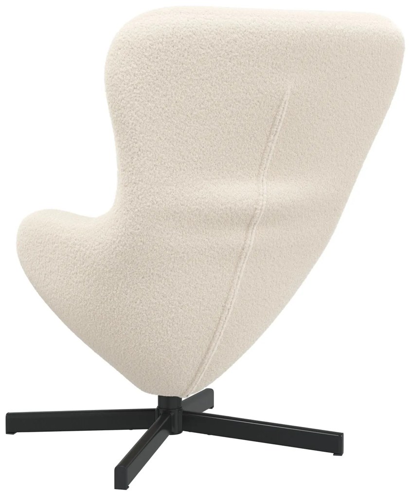 Cadeira Suspensa vidaXL Creme em Tecido de Lã Curly