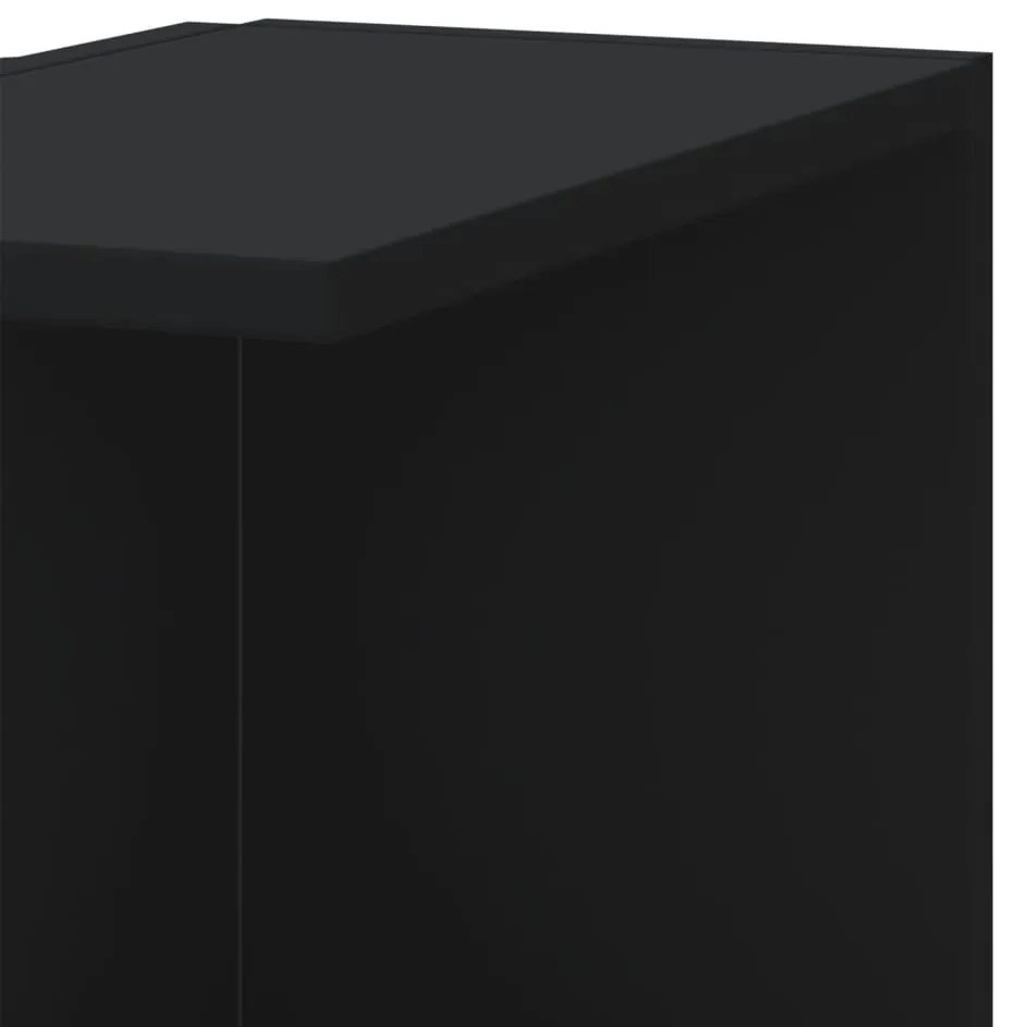 Estante parede p/ canto 36,5x36,5x140 cm deriv. madeira preto