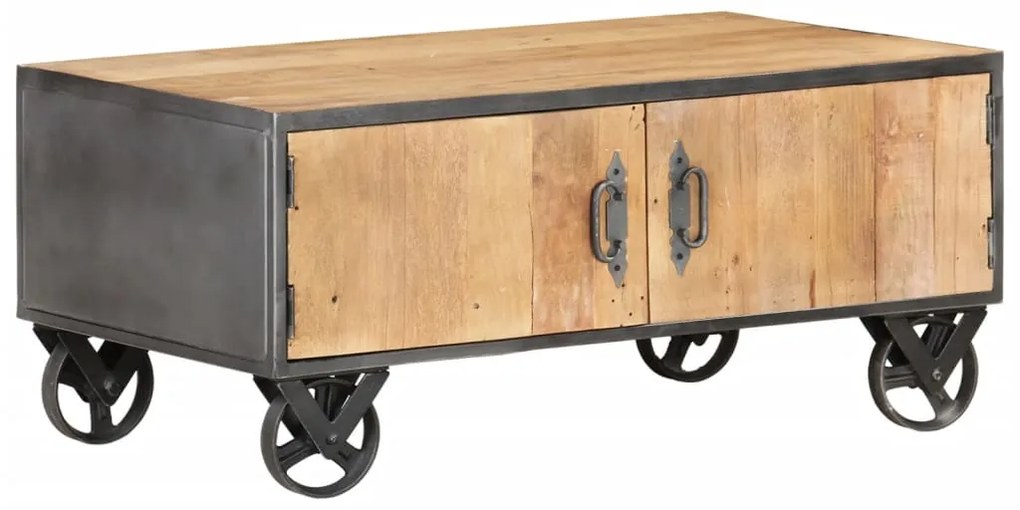 vidaXL Mesa de centro 90x50x39 cm madeira recuperada maciça