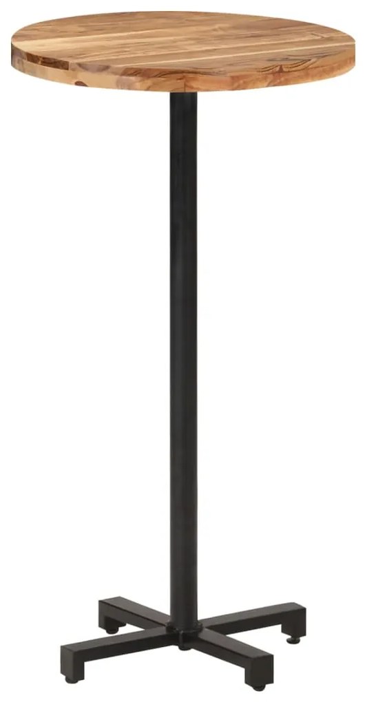 vidaXL Mesa de bar redonda Ø60x110 cm madeira de acácia maciça